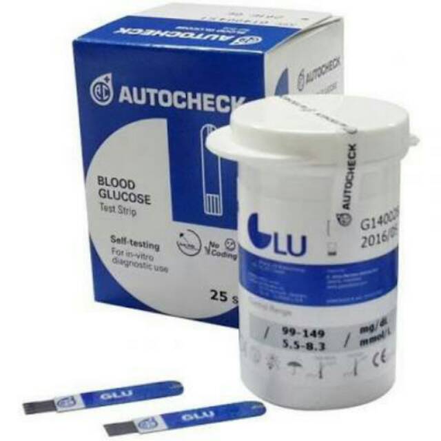 AUTOCHECK STRIP GLUCOSE STIK ISI ULANG TEST GULA DARAH