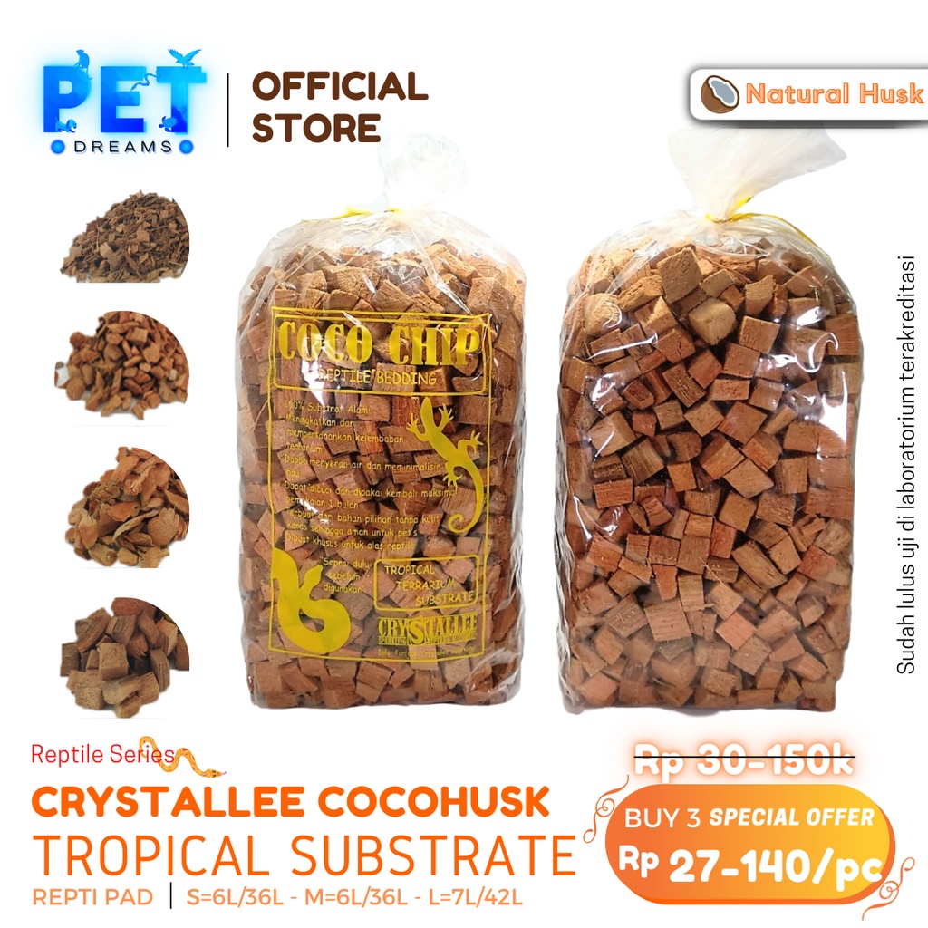 PROMO COCO HUSK COCO CHIP COCO PEAT COCO STICK ALAS KANDANG REPTIL PLANTATION SOIL REPTILE SABUT KELAPA BEDDING SULCATA TORTO KADAL