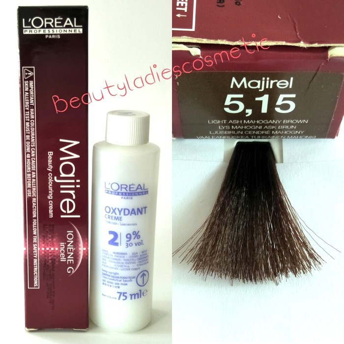 Hot Sale Loreal Majirel Hair Color Light Ash Mahogany Brown No. 5.15 Murah