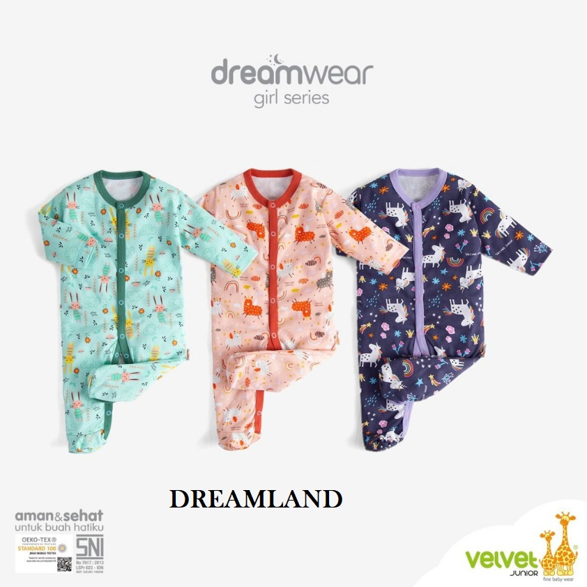 3pcs ARUCHI / VELVET DREAM WEAR Sleepsuit (GIRL) PREMIUM Quality CBKS