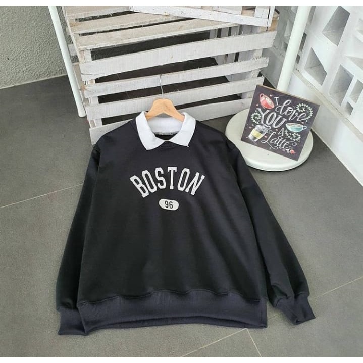 Sweater Wanita Termurah Berkualitas - Boston Colar