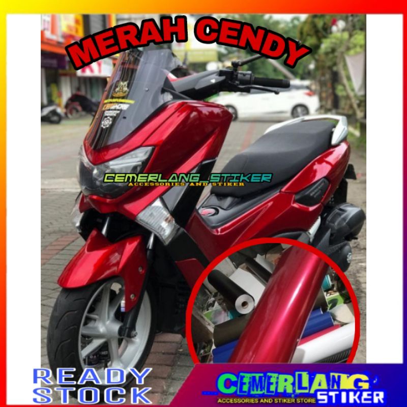 Skotlet Merah Candy Stiker Red Candy Skotlet Red Candy Super Glossy Kualitas Premium