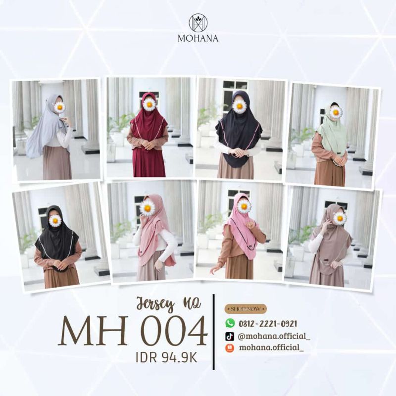 Daily Hijab By MOHANA 004 | Bergo Instant Hijab Instan Jilbab Kerudung Kudung Fashion Muslim Wanita 