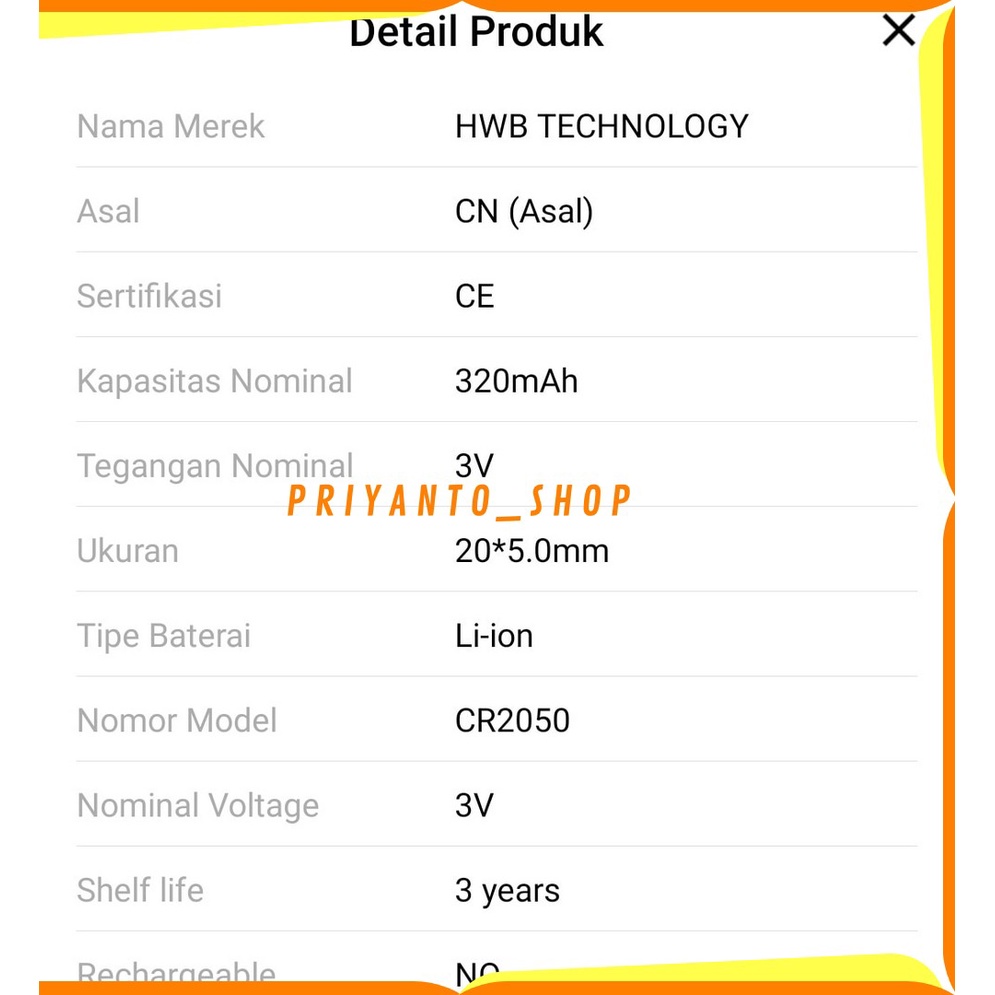 BATTERY CR2050 CR 2050 LM2050 BR2050 3V LITHIUM