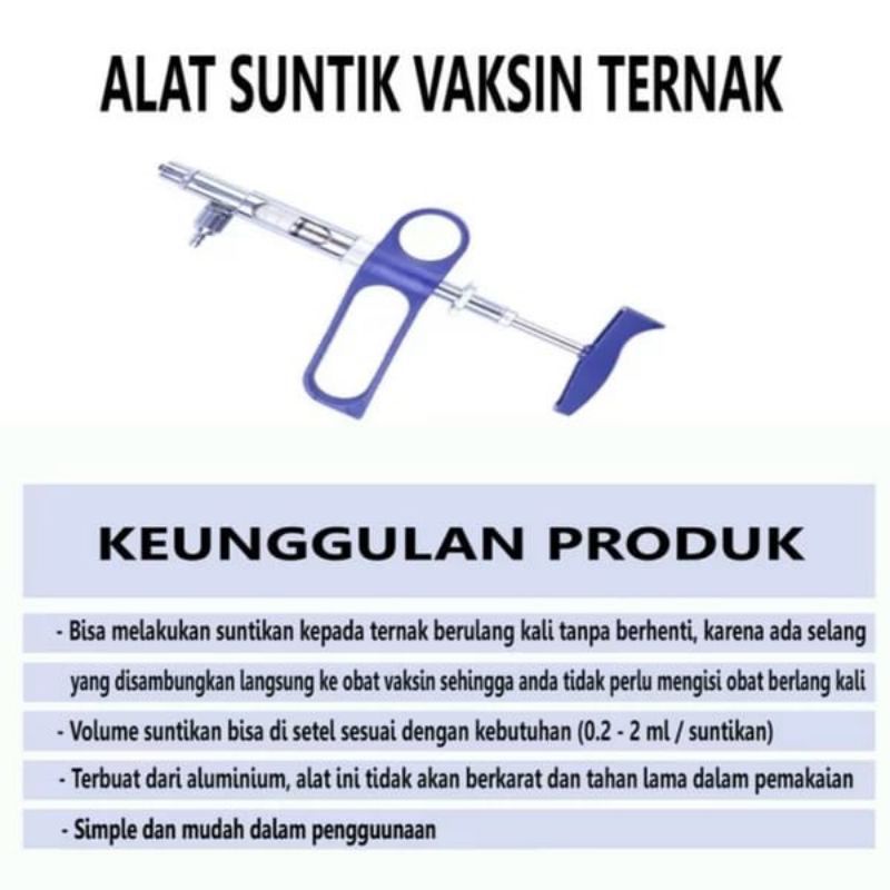 Suntikan otomatis vaksin obat vitamin hewan ternak ayam petelur unggas bukan socorex mirip socorex medion