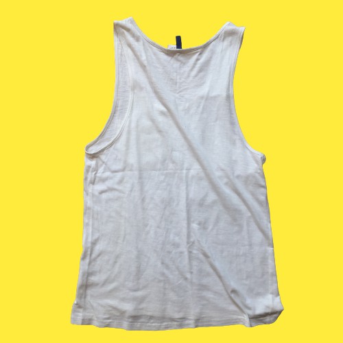 Vest Top Kaos Oblong Pria Putih H&M Bekas Second