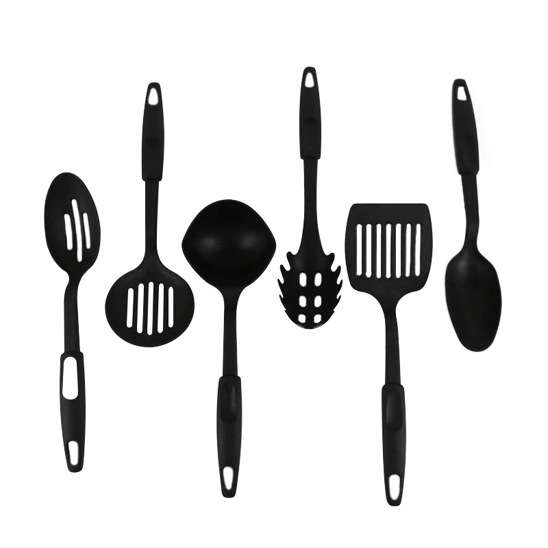 Spatula Nylon Set 6in1 Sutil Hitam (Kitchen Tools/Alat Masak) - Spatula Set (KIM)