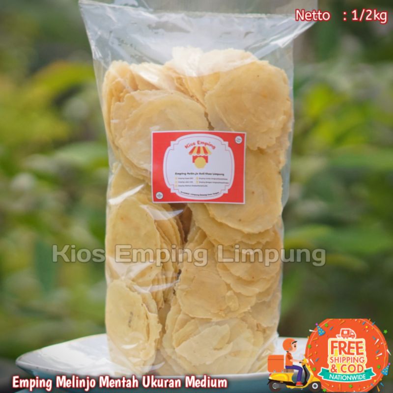 

Emping Melinjo Mentah Ukuran Medium 1/2kg