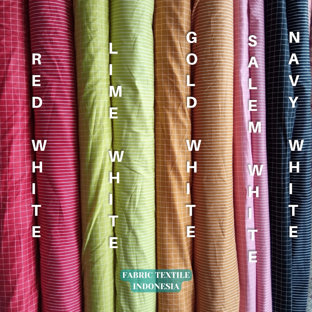 KAIN KATUN JEPANG MOTIF TOKAI SENKO / JAPAN DESIGN / KAIN MOTIF KOMBINASI KOTAK SALUR / KAIN KATUN J