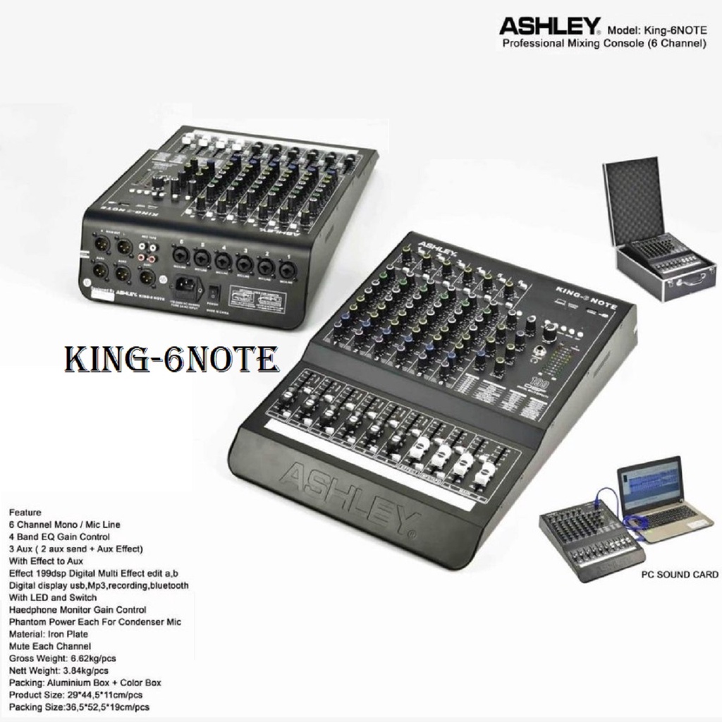 Mixer Audio ASHLEY KING 6 NOTE KING6 NOTE ASHLEY KING NOTE-6