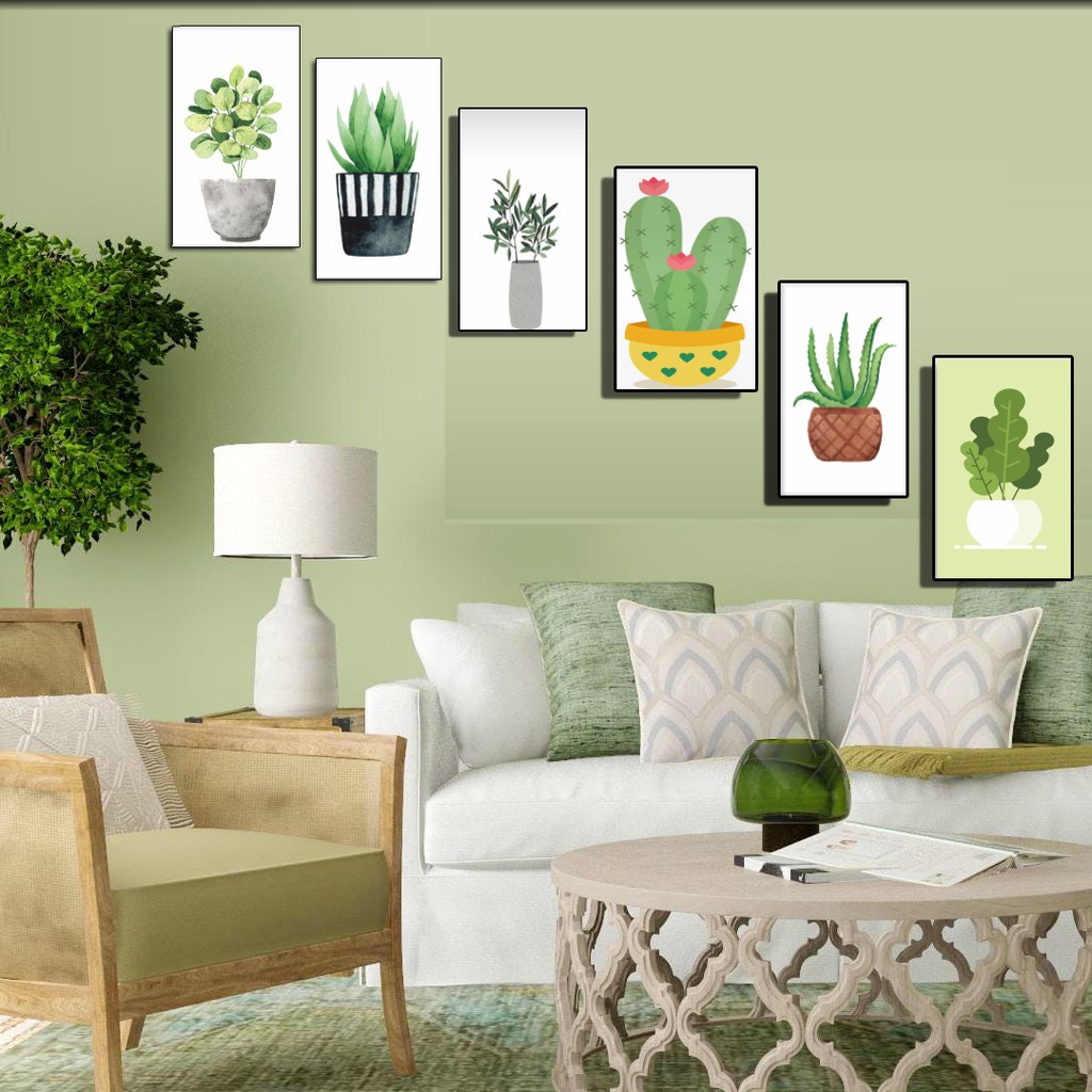 Hiasan Dinding Wall Decor Pajangan Dekorasi Tanaman Plant 15X30