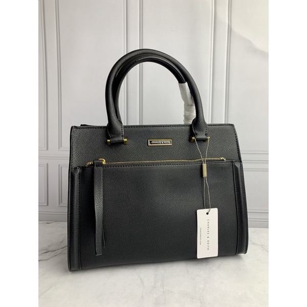 CK Double Handle Front Zip Tote