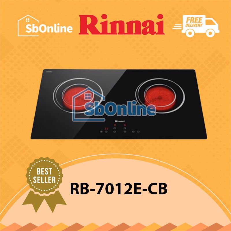 RINNAI Kompor Listrik Vitro Ceramic Tanam 2 Tungku - RB-7012E-CB