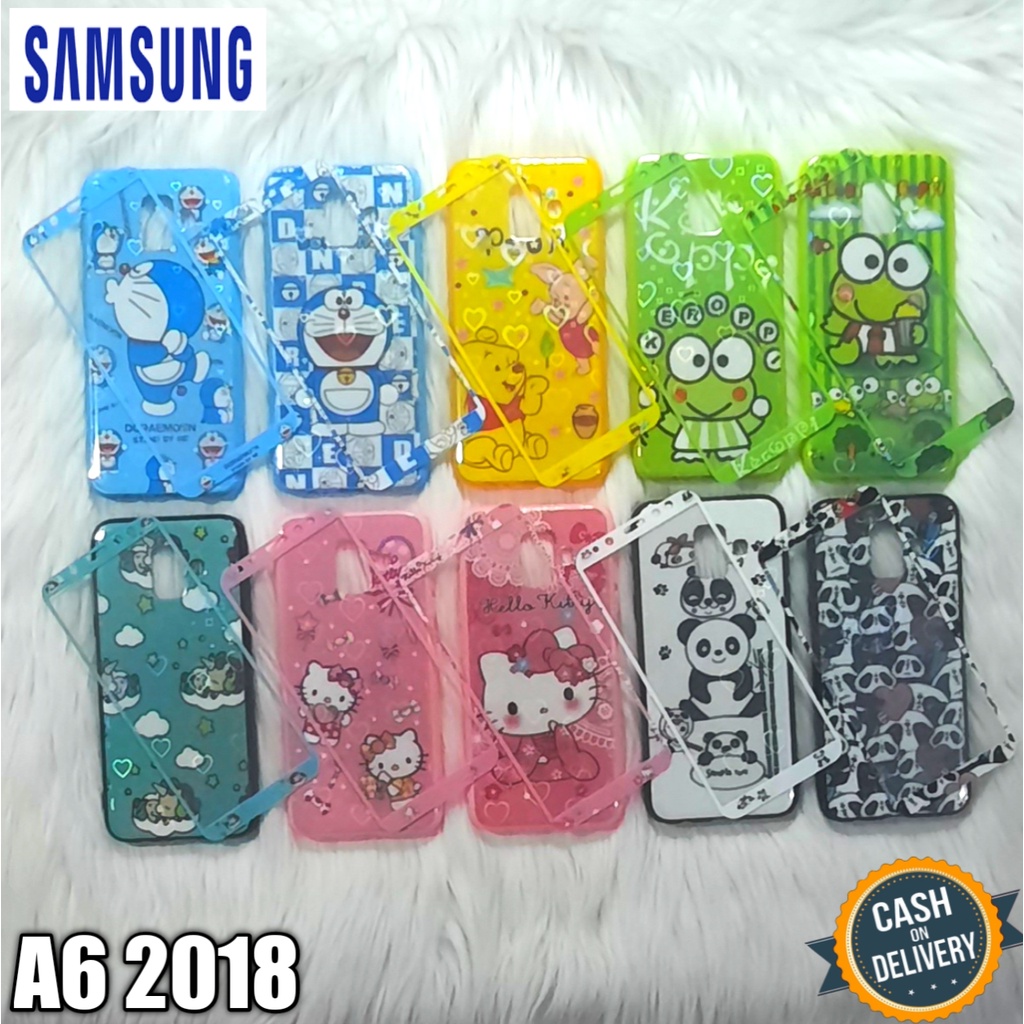 Softcase + Temper Glass Samsung A6 2018 Case Pelindung Hp Jelly Glossy