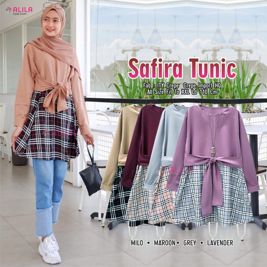 AL Baju Atasan Wanita SAFIRA TUNIK by ALILA