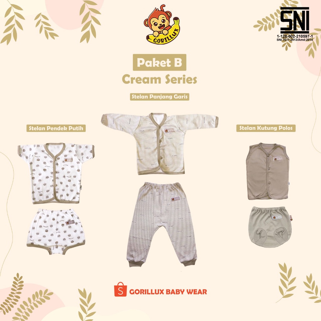 Gorillux Paket Baju Bayi Newborn SNI - Paket Baju Bayi Baru Lahir Gorilux