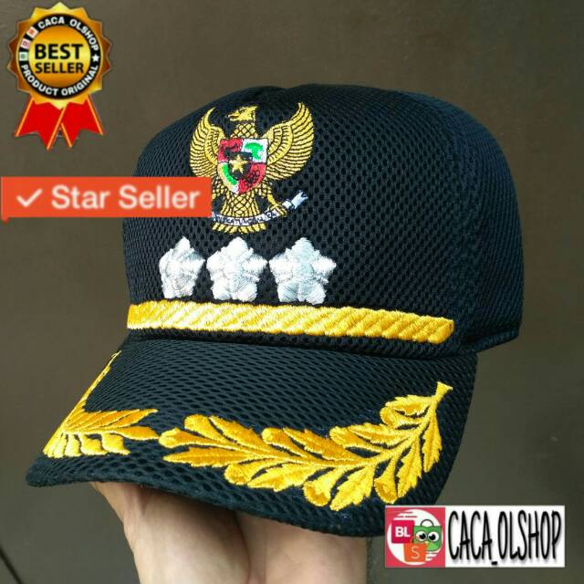 Topi Camat Melati Bordir Timbul