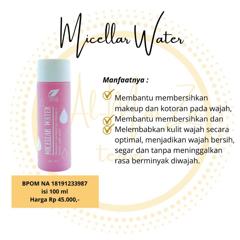 MICELLAR WATER PEMBERSIH MAKE UP WAJAH