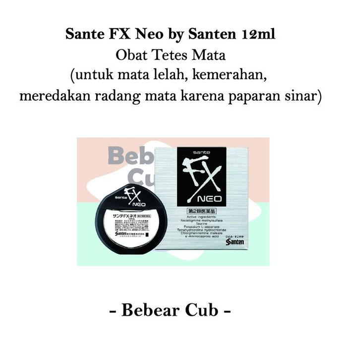 READY STOCK Santen FX Neo Cool Sante Silver, EyeDrop Japan, Obat Tetes Mata Jepang Murah