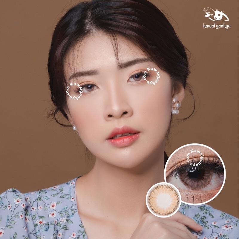 Kawai Gankyu Miacare 1day lens shimmer hazel (10pcs 1box tidak bs beda minus)