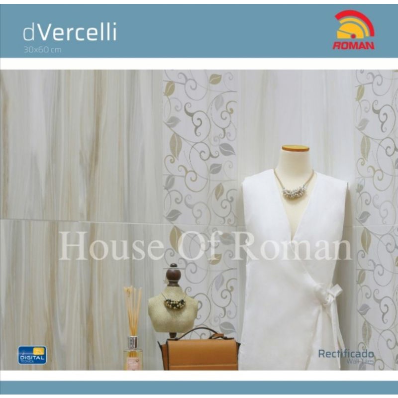 Roman Keramik dVercelli Series (Elegant Mood) / Keramik Dinding Kamar Mandi / Keramik Tembok Kamar M