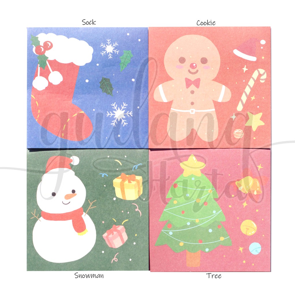 

Sticky Notes Natal Chrismas Memo Catatan Tempel Motif Lucu DIY Scrapbook GH 301501