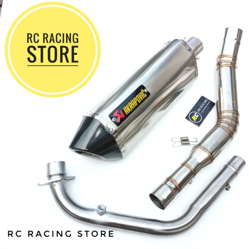 Silencer Knalpot Racing AKRAPOVIC Layang CBR150 Faceklif - New CBR150 - CB150 - VERZA -MEGAPRO - SON
