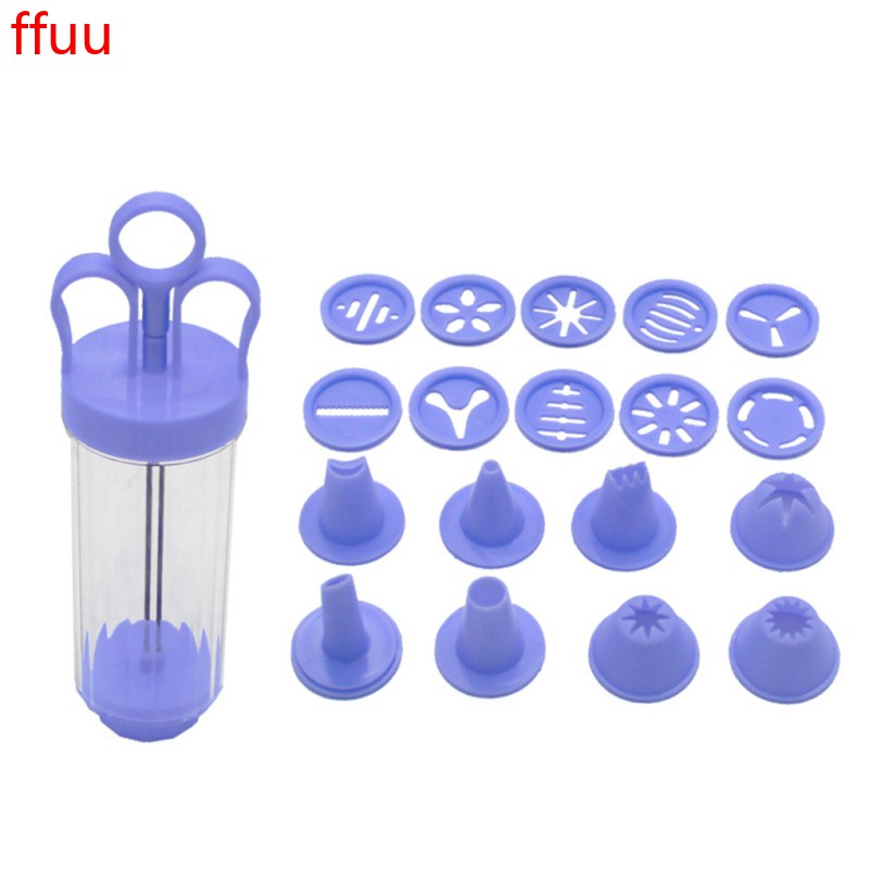 【Top】19pcs Set Alat Cetak Cetakan Bentuk Bunga Acak Untuk Membuat Krim Hiasan Kue / Cake Decoration Dan Biskuit cetakan kue kering-8