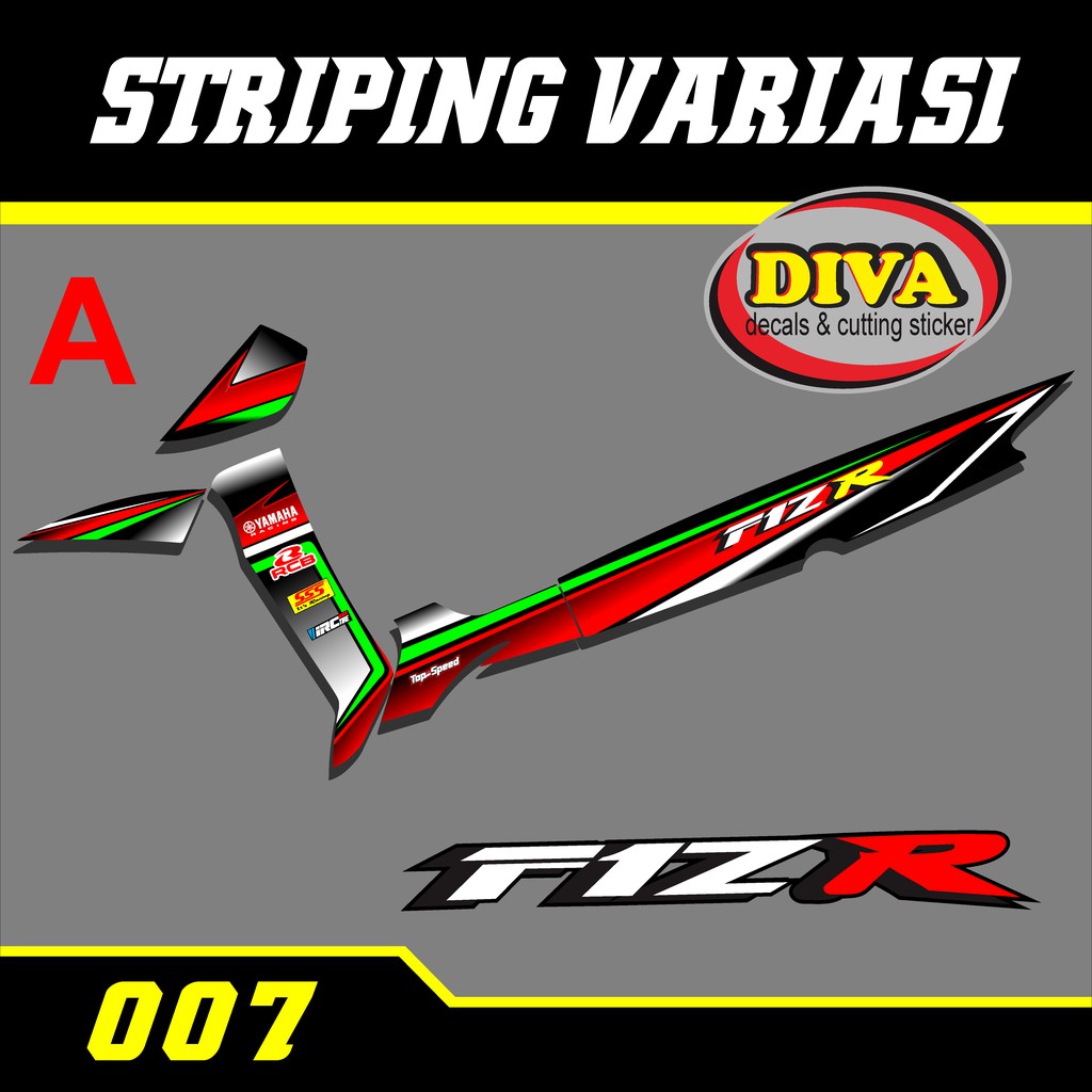 Striping Lis F1ZR - Stiker Variasi F1ZR Lis Variasi Racing Line  - 007
