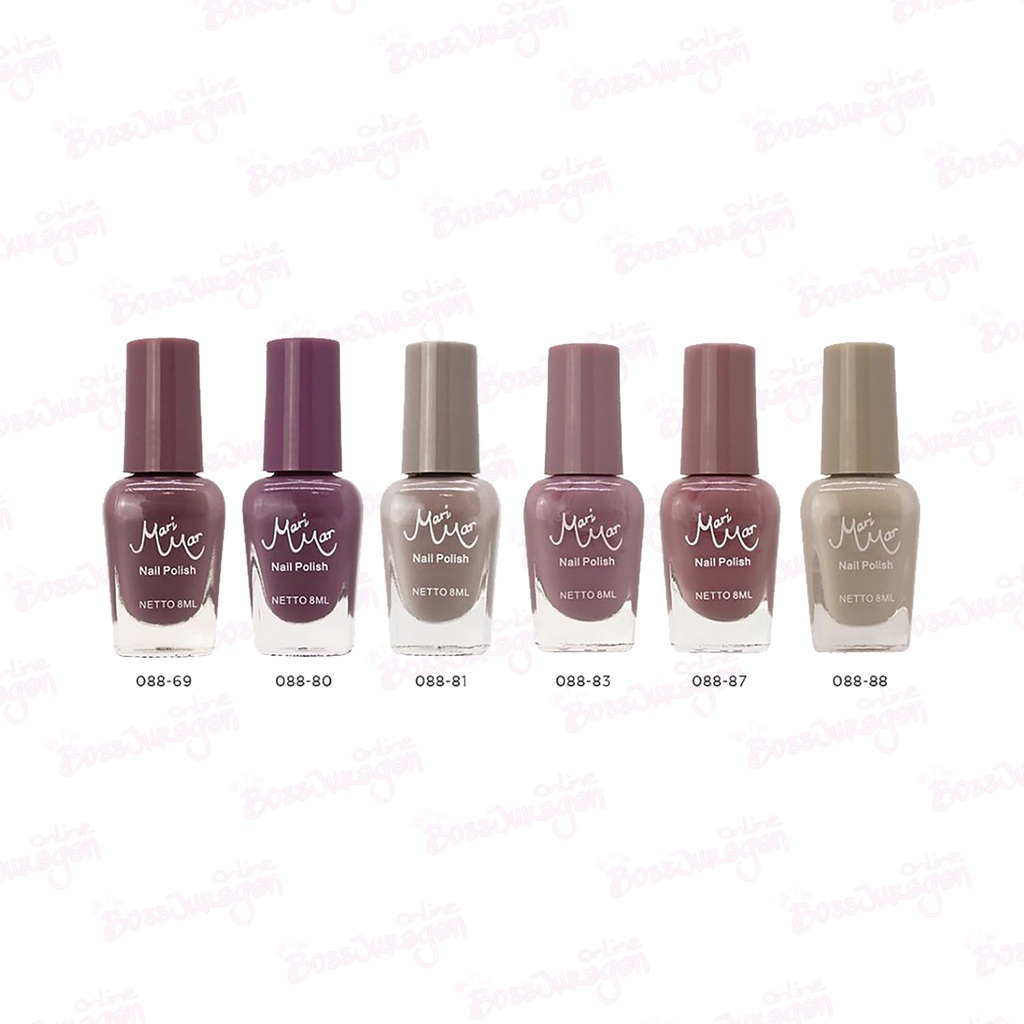 (BOSS) [ECER] MARIMAR Nude Color Nail Polish New  - 8ml | Cat Kuku | Kutek Kuku (kode : 088|089)