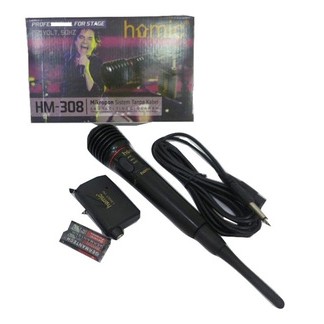 Homic microphone 2in1 kabel dan wireles hm-308