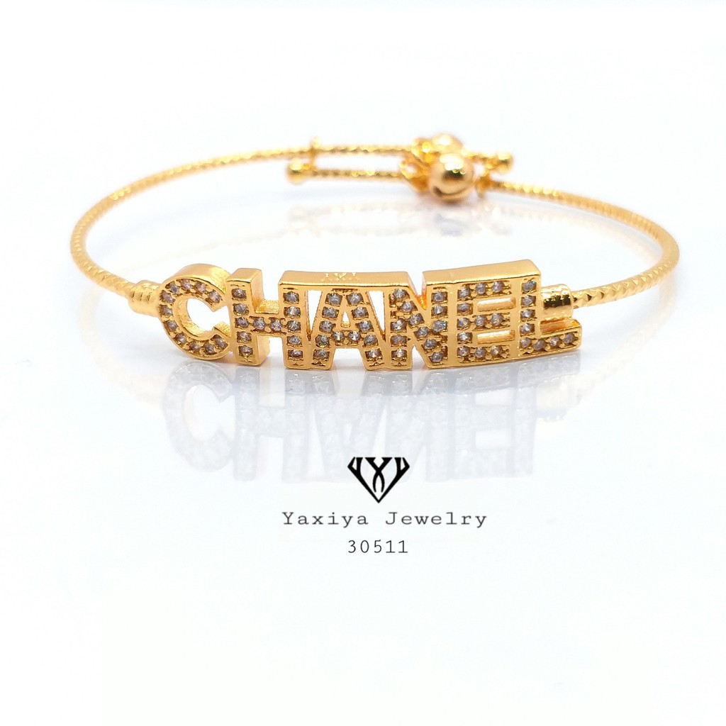 

Gelang Tangan permata Perhiasan Imitasi lapis emas 18K Yaxiya 30511