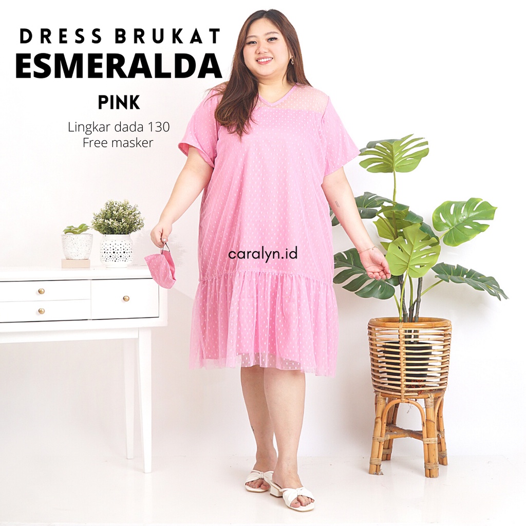 DRESS WANITA CANTIK ESMERALDA JUMBO XXL