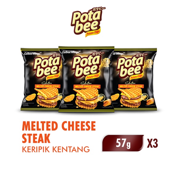 Potabee Keripik Kentang Selections Melted Cheese 57 gr x3