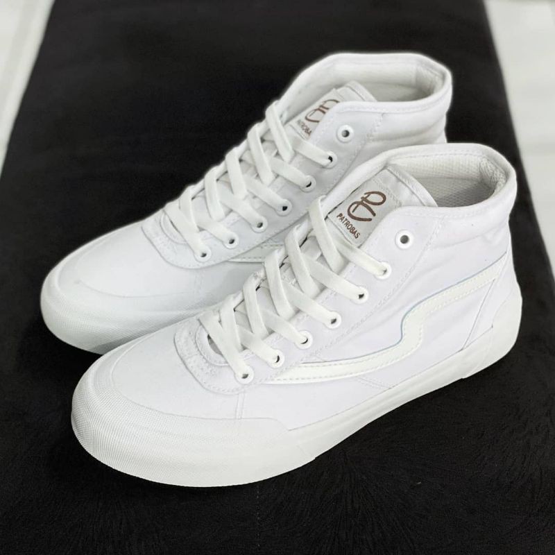 Patrobas Ivan High Triple White Original Sepatu Patrobas Ivan Triple White High Sepatu All White