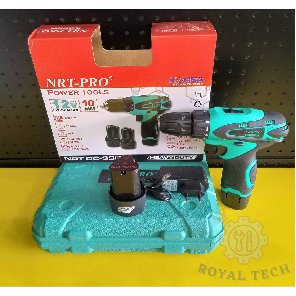 Mesin Bor Baterai Impact  / Cordless Drill NORITA DC330-10mm