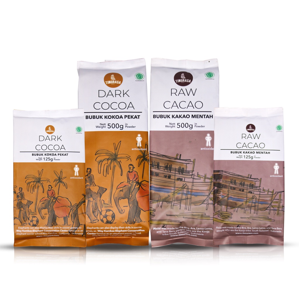 Bubuk Cokelat Timurasa - Raw Cacao Powder 500g Asli kakao