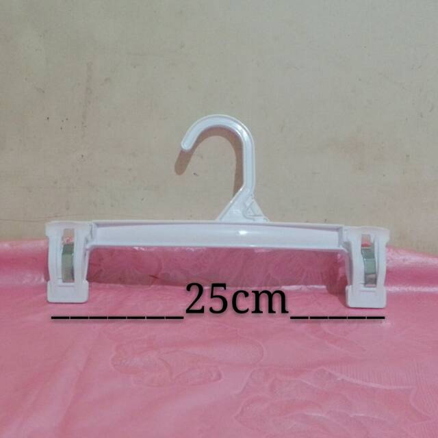 Hanger Jepit Anak 25CM Putih ( HARGA 3PCS)