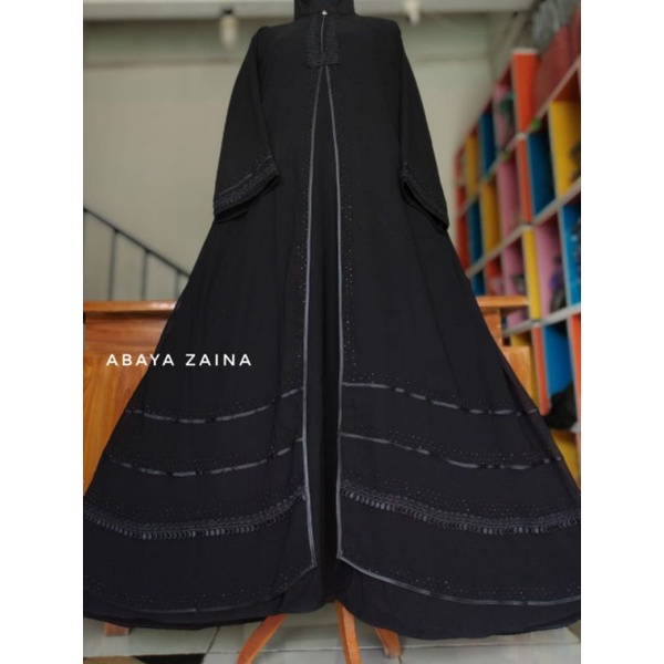 Gamis Hitam Abaya Zaina Original Super Lembut,Abaya Hitam Gamis Hitam Abaya Arab Gamis Arab