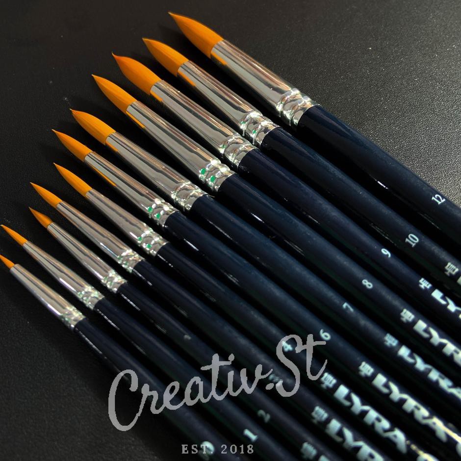 

VH9 Kuas Lukis Lyra Giotto ROUND Taklon Art Brush H9 Paling Popular｀