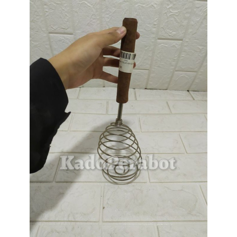 kocokan telur per gagang kayu - ballon whisk - kocokan whisk adonan