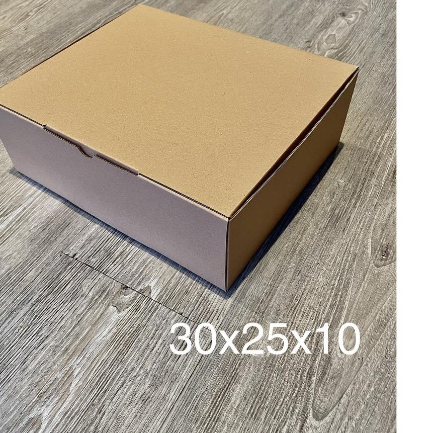 

♪ (10 pcs) Kardus Uk. 30 x 25 x 10 ....Die Cut kotak Kue, snack -aksesoris-dll model box pizza ✯