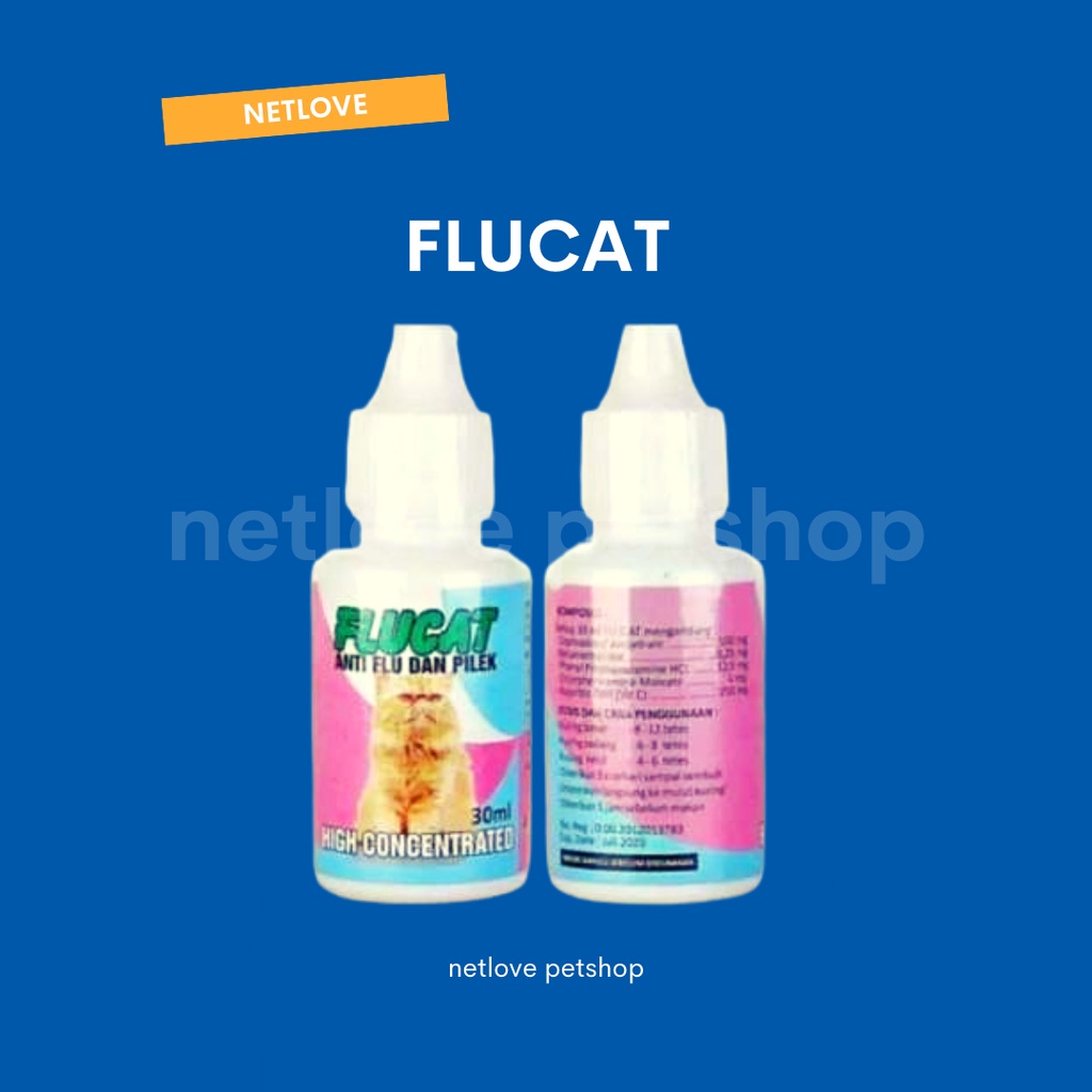 Obat Flu dan Pilek pada Kucing Flucat 30ml FLUCAT