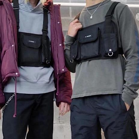 Produk trendy--(BISA COD) Waistbag Chestbag Waist Chest Bag Tas Rompi Dada Tactical Banyak Kantong W