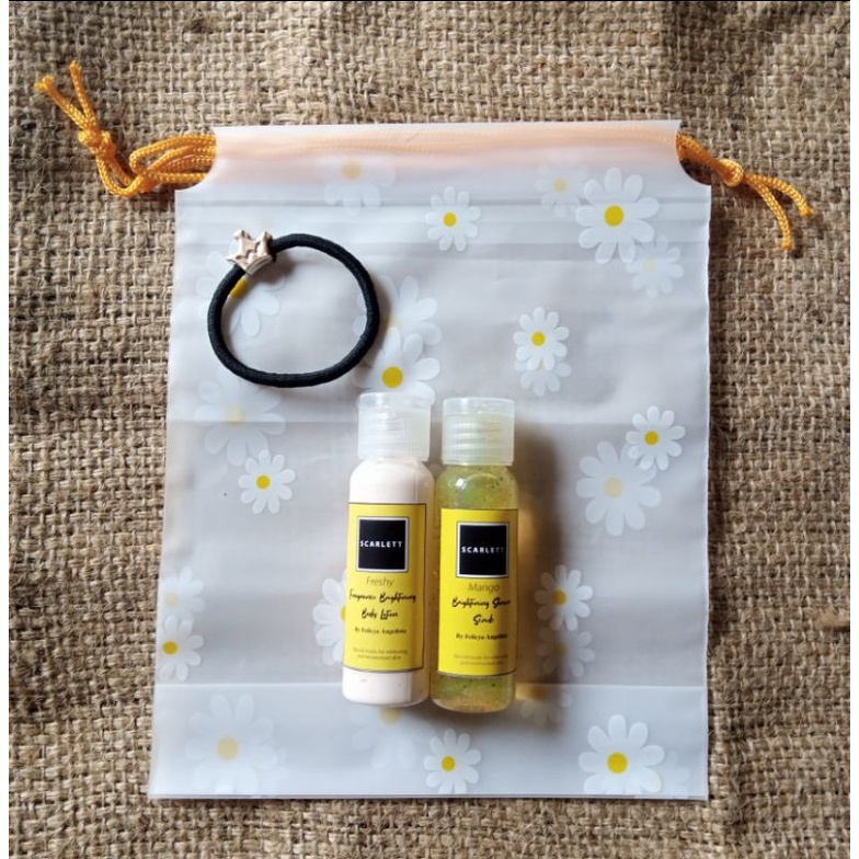 Paket Scarlett Whitening Body Lotion & Shower Scrub 30ml 60ml 100ml