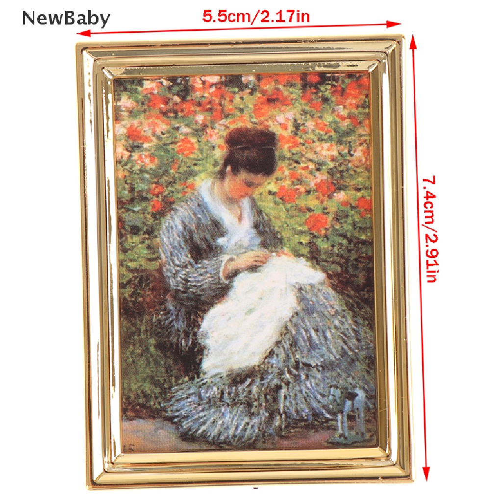 Newbaby Miniatur Lukisan Mural Foto Skala 1: 12 Untuk Aksesoris Rumah Boneka