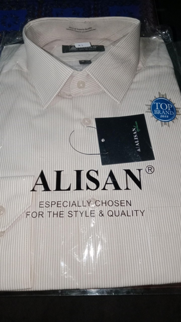 Kemeja Alisan Panjang Corak Reguler & Slimfit 14,5 - 16