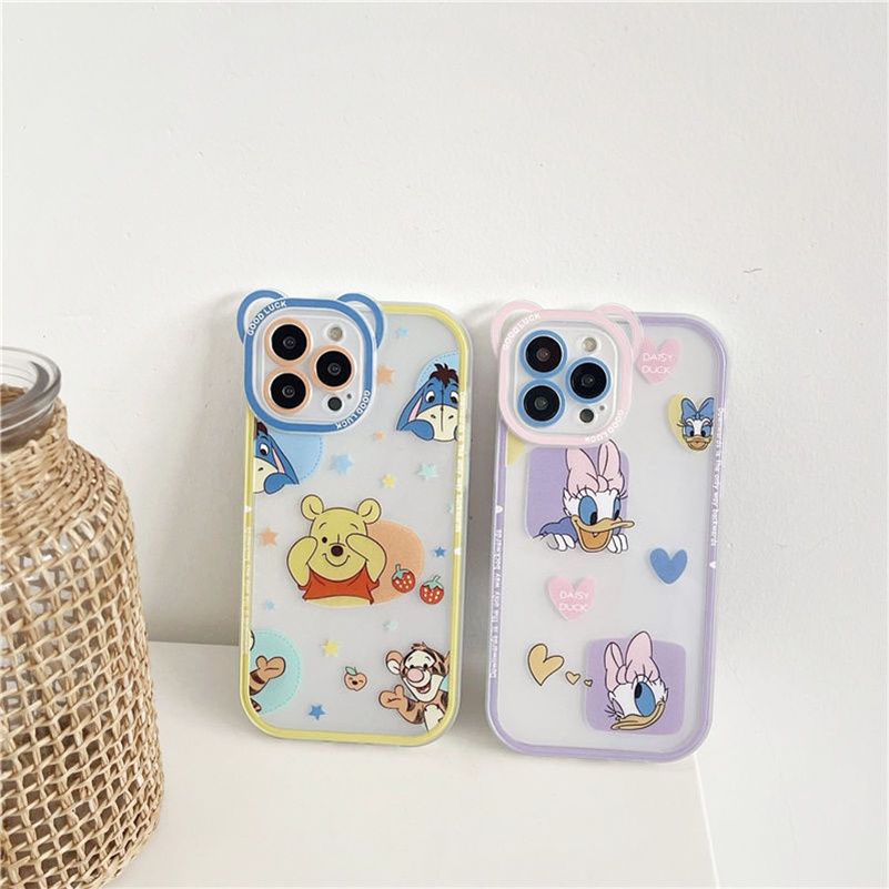 Soft Case Pelindung Kamera Bahan Silikon Tahan Banting Bentuk Bebek Untuk iPhone 14 13 12 11 Pro Max X Xr Xs Max SE 8 7 6 6s Plus