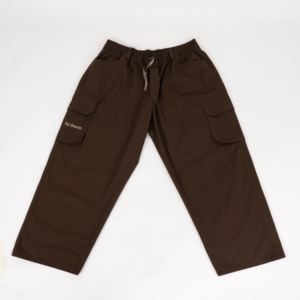 CELANA PANJANG CARGO POLOS COKLAT TUA DRAWSTRING PRIA MCENROE
