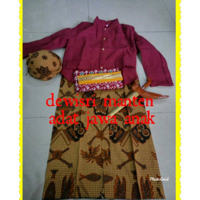 set baju jawa anak